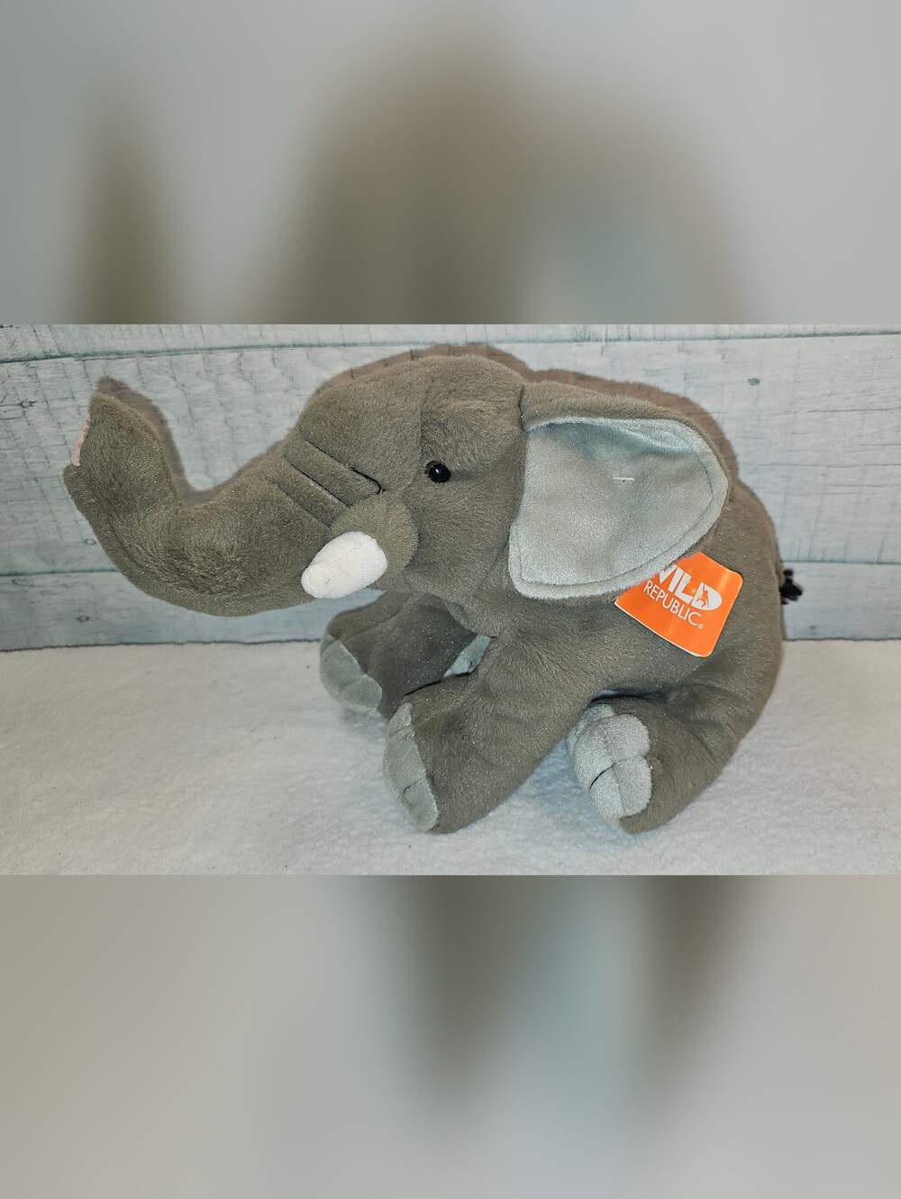 Wild Republic Gray Plush Elephant Stuffed Animal